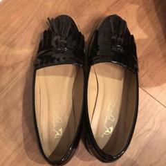 エナメル ローファー 黒