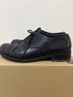 極美品□COMMEdesGARCONS【25.0】厚底 レザーシューズ ブラック