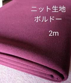 ニット生地◆2m◆ボルドー