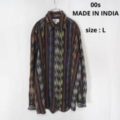 USED / 00s MADE IN INDIA cotton shirts L