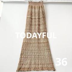 トゥデイフルtodayfulレースペンシルロングスカート