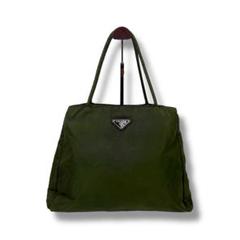 美品 プラダ ナイロン ミニトートバッグ ハンドバッグ 鞄 レディース メンズ 正規品☆プラダ サテンナイロン ハンドバッグ 三角ロゴ