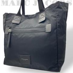 未使用級　A4収納　マークジェイコブス　トートバッグ　ナイロン　レザー　黒