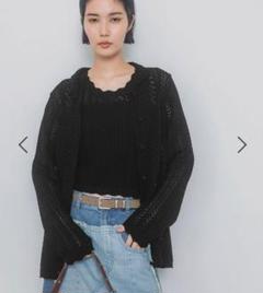 【新品、未使用！】JEANASIS パターンMIXクロシェ　カーディガン