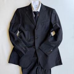 未使用級✨エルメネジルドゼニア スーツ セットアップ ストライプ 紺 裏総柄 Ermenegildo Zegna エルメネジルド ゼニア 社製生地 TROPICAL