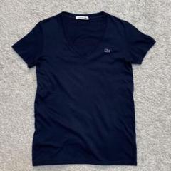 み*く様 LACOSTE ラコステ 胸刺繍 VネックTシャツ サイズ36 日本製のサムネイル
