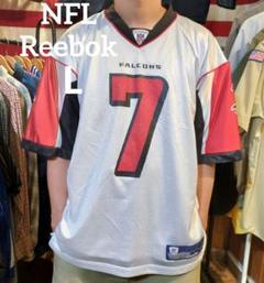 美品 L reebok NFL Falcons ゲームシャツ USA古着