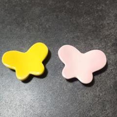 箸置き　蝶々　ちょうちょ　ピンク　イエロー　2セット　2個　まとめ売り