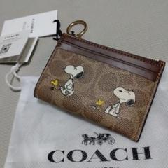 COACHコーチカードケースパスケース　二つ折コンパクト財布スヌーピーコラボ COACH×PEANUTS コーチxスヌーピー二つ折り財布&パスケース2点セット