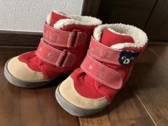 ダブルビー 赤　ブーツ ハイカット　モコモコ　シューズ　14cm ミキハウス