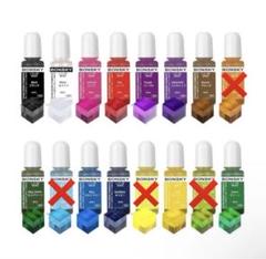 ①Bonsky レジン 着色剤 レジン液 エポキシ樹脂 透明色-12色*10ml
