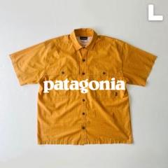 Patagonia 2000s S/Sトロピカルフラッツシャツ L オレンジ
