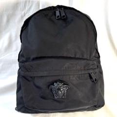 美品 Versace ベルサーチ メデューサブラック ナイロンリュック