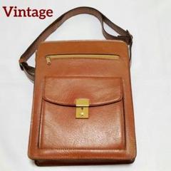 【ビンテージ】ショルダー ハンド バッグ ブラウン系 レトロ 希少！