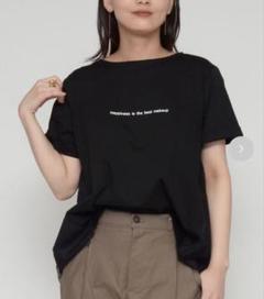 新品　下げ札あり　Praia バックメッシュロゴTシャツ　ブラックのサムネイル