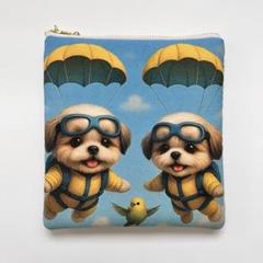 ハンドメイド　シーズー　ポーチ