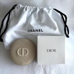 DIORノベルティミラーとプレステージ白巾着付き 最新 DIOR ノベルティ オリジナルコンパクトミラー ギフト巾着