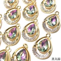 c6160 魅惑のしずく豪華ガラスチャーム 2個【雫素材】 - メルカリ