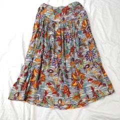 MISSONI SPORTS フレアスカート 多色花柄 ひざ丈 42