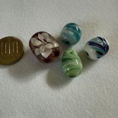 多色ガラスとんぼ玉セット