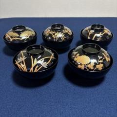 平安象彦　吸物椀　5客組　絵変わり蒔絵 平安象彦 吸物椀 5客組 絵変わり蒔絵 - メルカリ