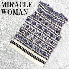 MIRACLE WOMAN ミラクルウーマン ノースリーブニット B613