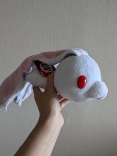 汎用うさぎ　黒　ブラック　デュアルペンポーチ　ポーチ　キーホルダー　ぬいぐるみ 黒 うさぎ ぬいぐるみ ペンポーチ 大容量 ペンケース テイクオフ