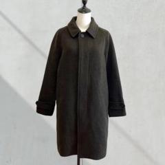 2649【ユニクロ】シングルブレストコート　ダーグブラウン　Ｓ　比翼ボタン