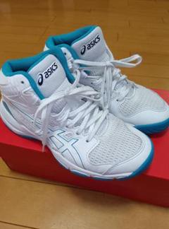 バスケットシューズ 22.5㎝ asics ホワイト/ターコイズ