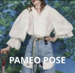 PAMEO POSE パメオポーズ パール ブラウス ストライプ PAMEO POSE パメオポーズ パール ブラウス ストライプ