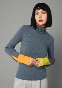 HeRIN.CYE ネイビー ハイネックニット HeRIN.CYE ネイビー ハイネックニット