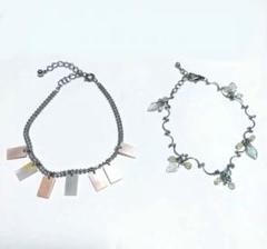 【２個セット】 ブレスレット　シェルブレスレット　ビーズブレスレット