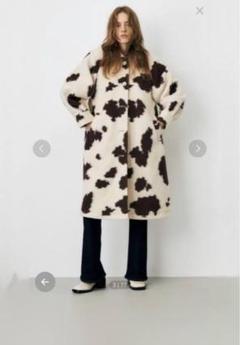 70s ILGWU 牛柄 フーデッドコート 総柄 USA製 70s ILGWU 牛柄 フーデッドコート 総柄 USA製