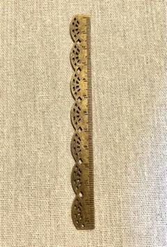 レトロ調 物差し 金属製 花柄 フラワー 物差 定規 no.393