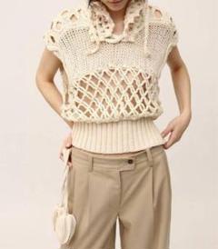 leinwande Mix Yarn Crochet Top - メルカリ