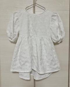 pairmanon ペアマノン　バックリボンジャガード花柄ブラウス　130