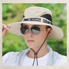 メンズハット ベージュ 通気性抜群 アウトドア 日除け UVカット スポーツのサムネイル