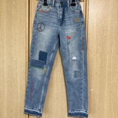 GAP刺繍入りデニムパンツ ライトブルー