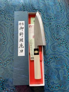 片刃包丁 黒打貝裂E 北岡英雄作 北岡英雄 （越前助次） 黒打ち 「たけふ」 貝裂き 包丁 4.5寸