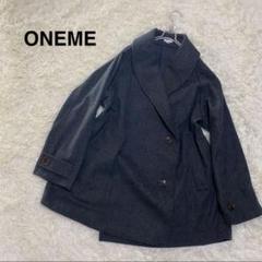 極美品 ONEME ガウン ショールカラー コート ダーク グレー ロングコート 極美品 ONEME ガウン ショールカラー コート ダーク グレー