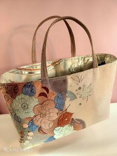 高級帯　スワトウ刺繍　汕頭刺繍　トートバック　刺繍　帯リメイク　着物　帯締め 高級帯 スワトウ刺繍 汕頭刺繍 トートバック 刺繍 帯リメイク