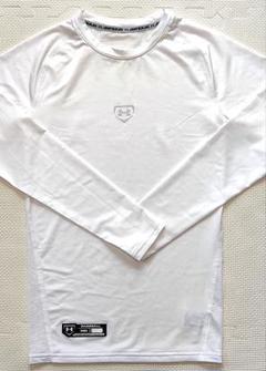 UNDER ARMOUR 野球 アンダーシャツ長袖 背面メッシュ 白