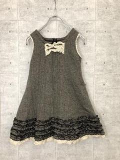 Shirley temple ヘリンボーン ツイード ノースリーブワンピース