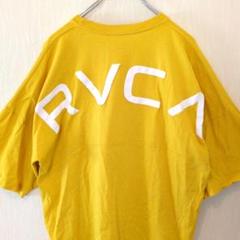 RVCA 立体ロゴ プリント Tシャツ 黄色 M ゆるだぼ 希少