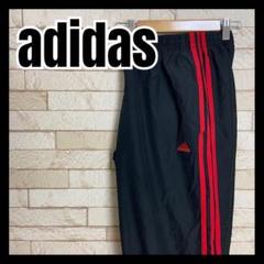 adidas ジャージ トラックパンツ ズボン オシャレ ブラック レッド 古着