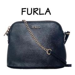 ☆FURLA ショルダーバッグ ブラック MIKY チェーン マイキー 斜め掛け