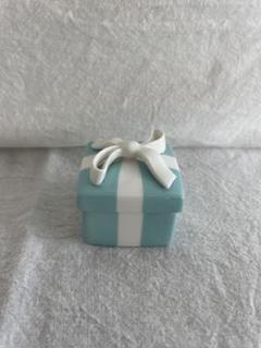 TIFFANY＆Co. ティファニー ミニブルーボウボックス 小物入れ 陶器 Tiffany&co. ティファニー ミニブルー ボウボックス 陶器 箱無し