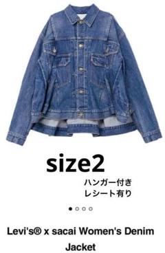 3　SACAI x Levi's　レディース　デニムジャケット　サカイ リーバイス×sacai」デニムジャケット3種をドッキング、7ポケット