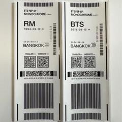 BTS MONOCHROME 入場特典タグ  JK セット BTS MONOCHROME 入場特典タグ JK セット