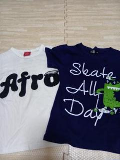 Afroロゴと恐竜Tシャツ2枚セット